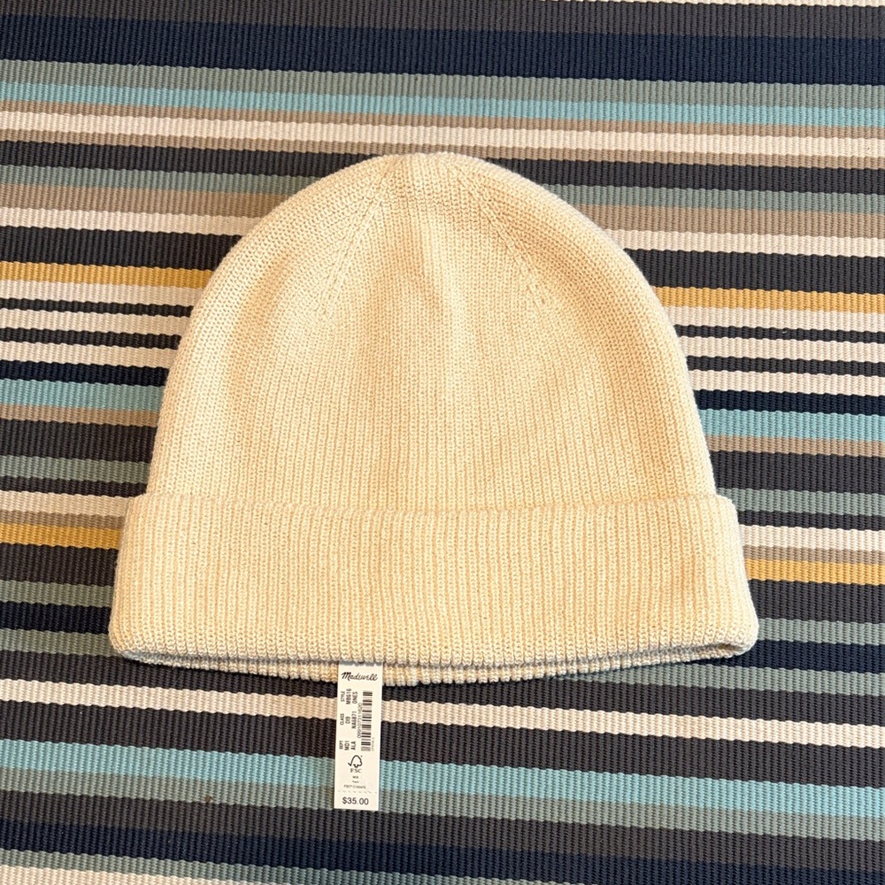 Madewell Cream Knit Beanie